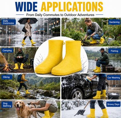 Stop Wet Shoes! 🌧️ Heavy-Duty Waterproof Shoe Covers – Anti-Slip & Foldable