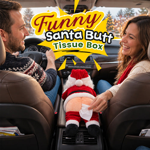 Funny Santa Butt Tissue Box Holder – Hilarious Christmas Decor & White Elephant Gag Gift!!!