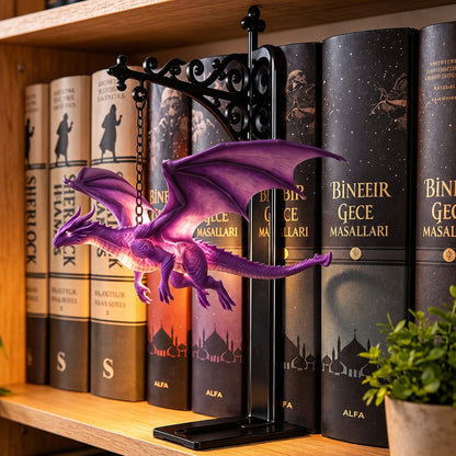 🔮 Transform Your Bookshelf Into a Fantasy Realm! Mystical Hanging Dragon Figurine Decor — Gothic Floating Dragon Statue Booknook Ornament