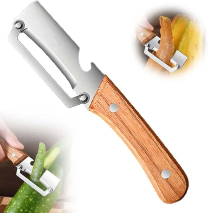 🔪3-in-1 Stainless Steel Vegetable Peeler, Julienne Cutter and Bottle Opener✨