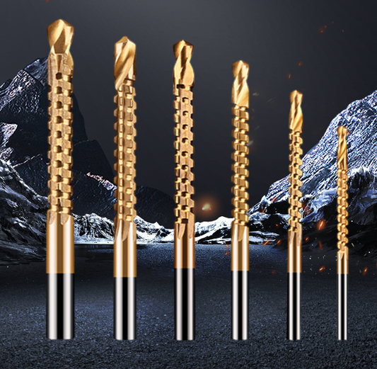 Cobalt Drill Bit Set (6 PCS) - Multi-Purpose HSS Co Thread Tap & Countersink Bit Set with 1/4 Inch Quick Change Hex Shank for Metal Drilling
