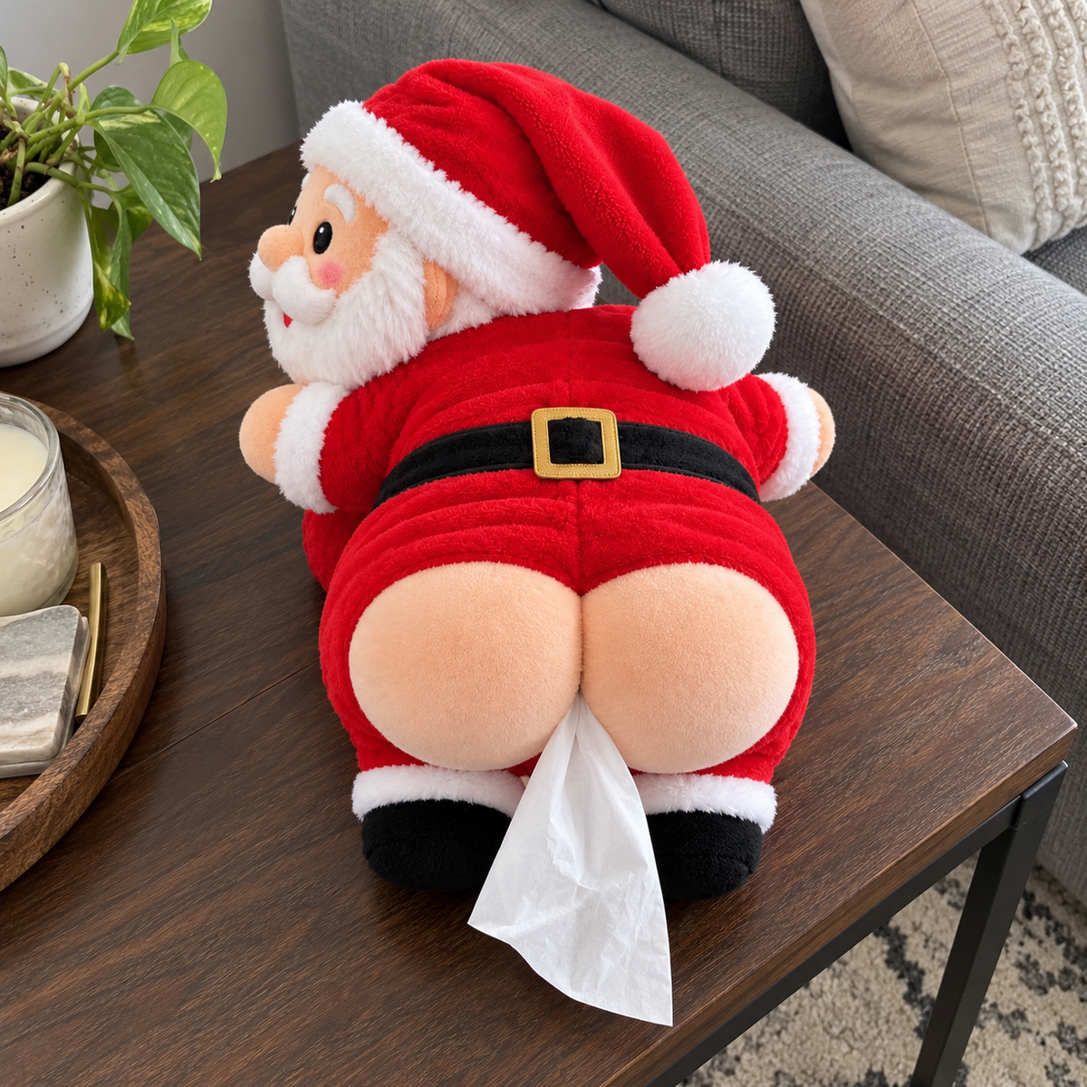 🎅Funny Santa Claus Butt Tissue Box Holder Christmas Plush Toy 2026