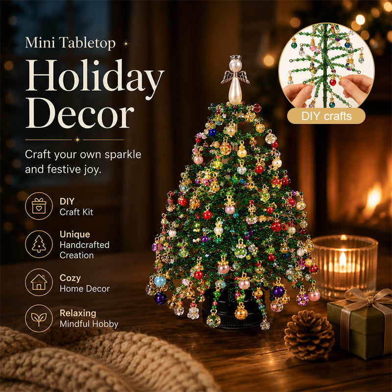 🎄✨ DIY Beaded Christmas Tree Kit – 🎅Create Your Own Sparkling Holiday Decoration
