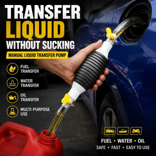 🚗 Portable Siphon Fuel Transfer Pump Set – Emergency Manual Liquid Pump for Car, Motorcycle, Lawn Mower & Boat ⛽✨