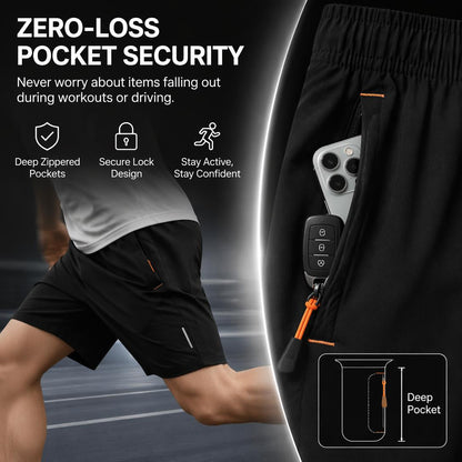 👖☀️ Summer Casual Men’s solid-color shorts with zippered pockets
