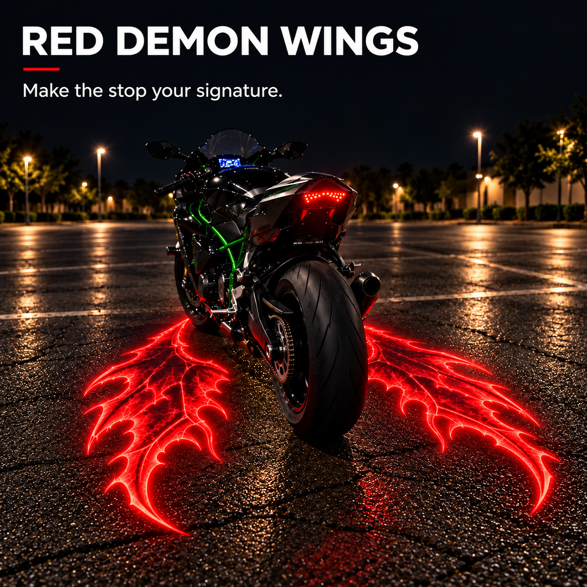 🔥 LAST DAY 50% OFF 🏍️ IP67 Waterproof & Dustproof Angel Wing Motorcycle LED Projector Lights (1 Pair)