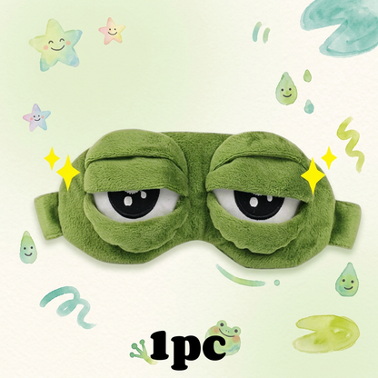 🐸3D Frog Eye Mask - Cotton-Plush Soft Cute 3D Shaping Cartoon Blindfold