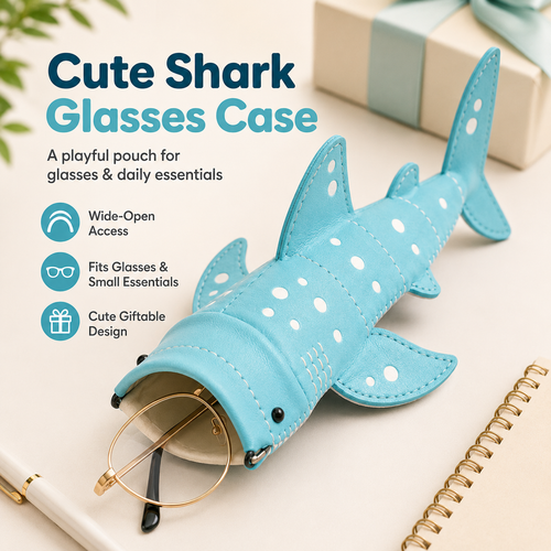 ✨Cute Shark Wide-Mouth Glasses Case