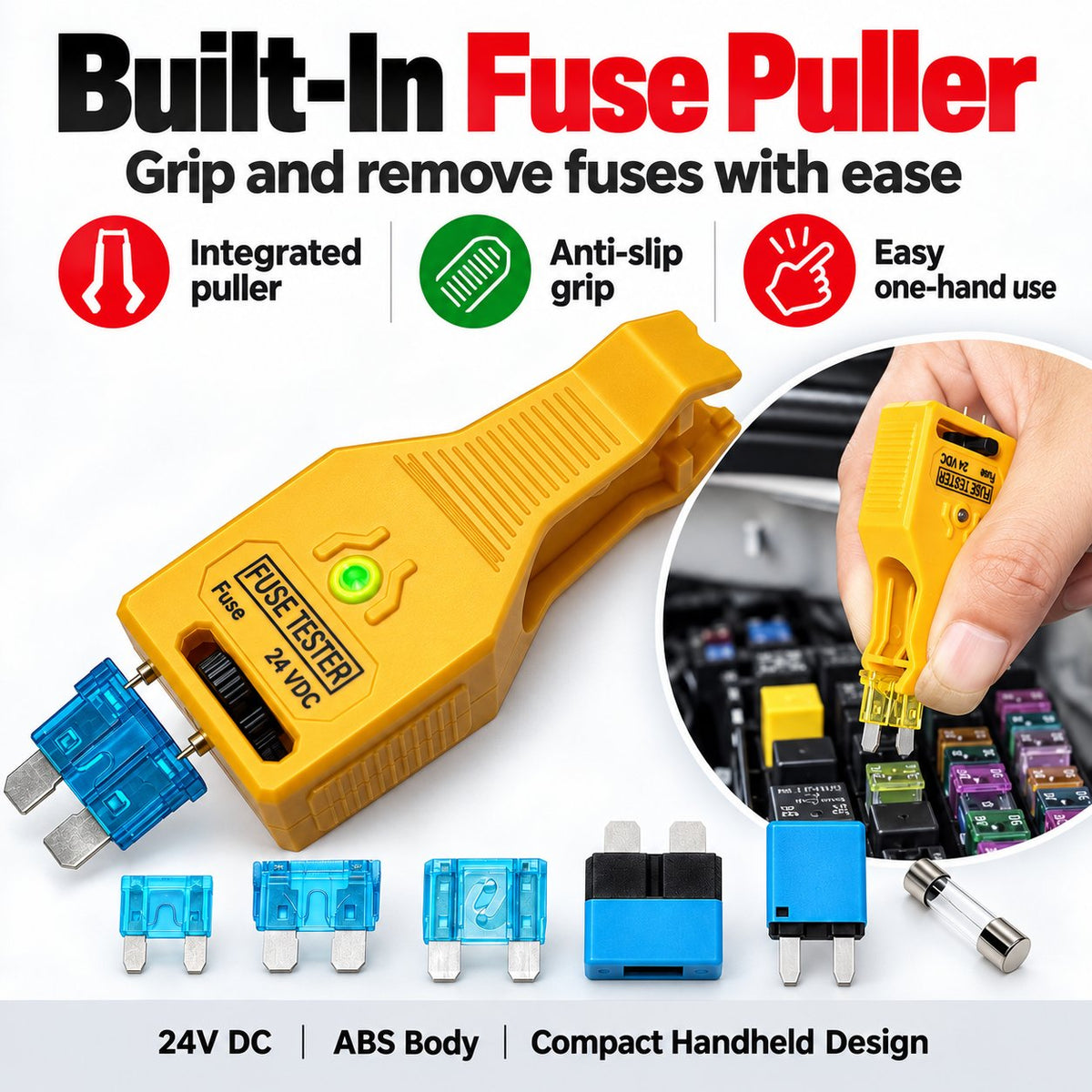 🚗⚡ Automotive Fuse Tester — Quickly Check Fuses & Find Electrical Problems with Ease!