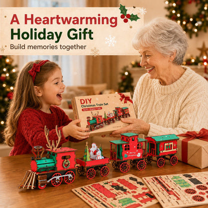 ⏰ FLASH SALE 53% OFF - 🎅DIY Wooden Christmas Train 3D Building Puzzle