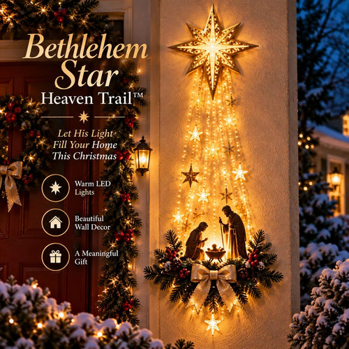 ✝️✨ Bethlehem Star of Faith™ – Lighted Nativity Wall Decor