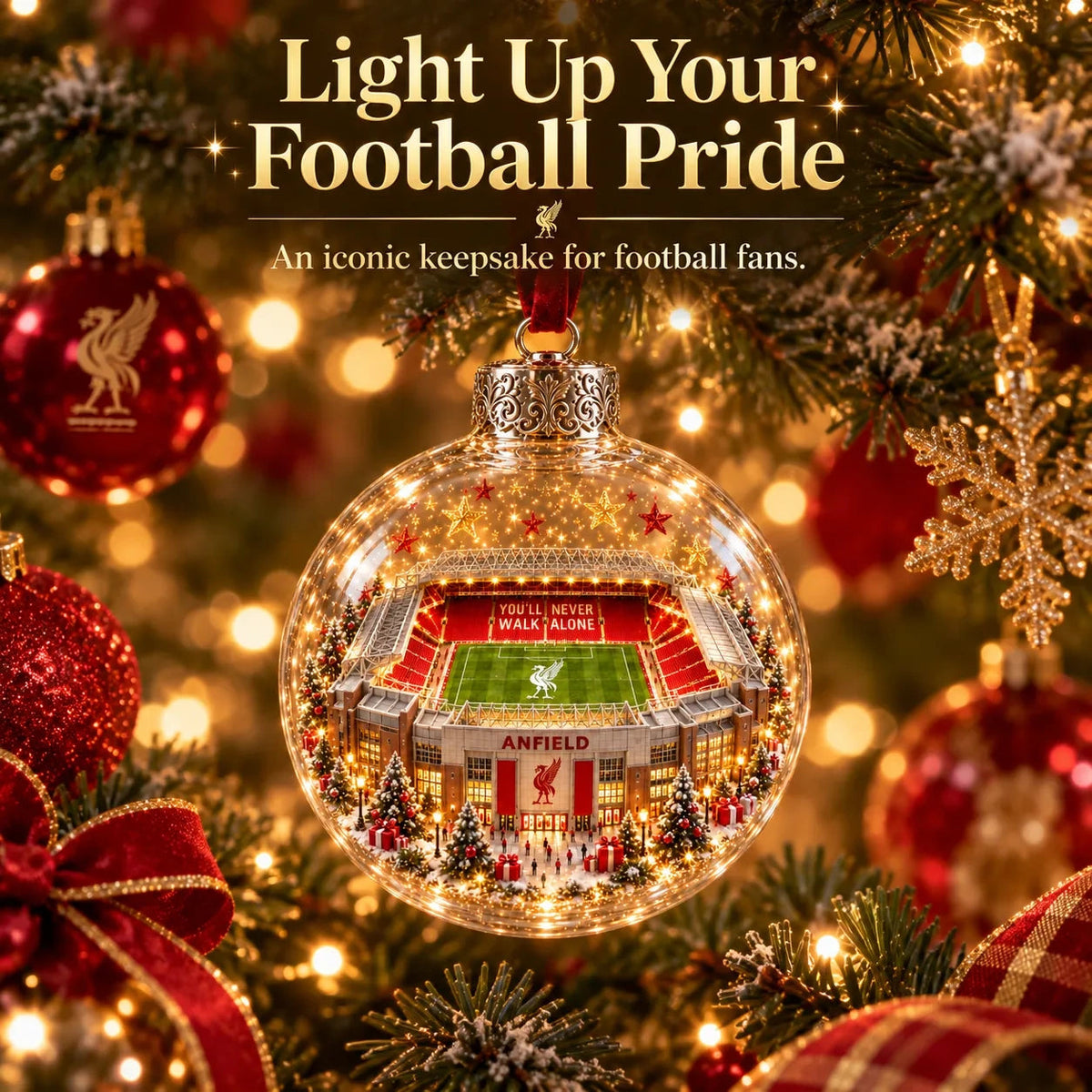 ⚽🎄 Christmas Sale: 50% OFF – Light-Up Football Stadium Ornament | 20 Styles