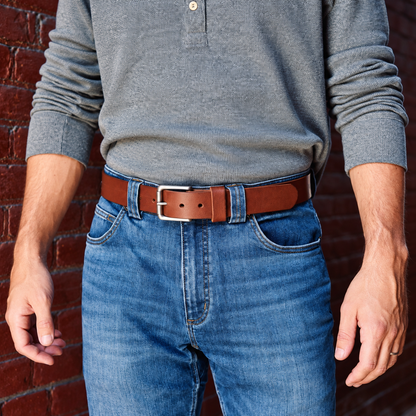 Full-Grain Buffalo Leather Belt – 3 Colors & Size Options