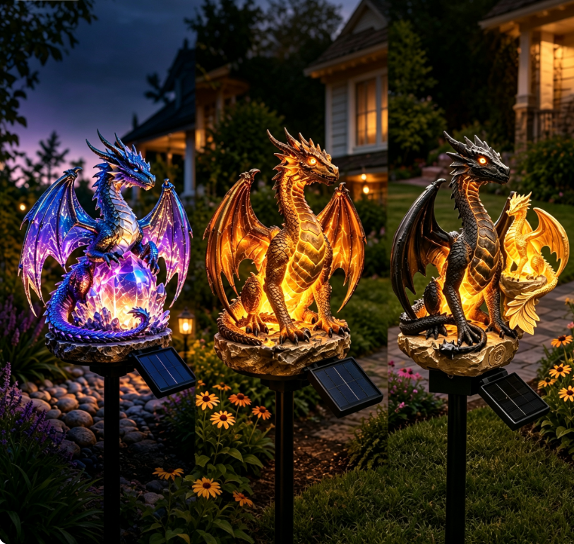 🐉 Amethyst Crystal Dragon✨️Solar Dragon Crystal Garden Light