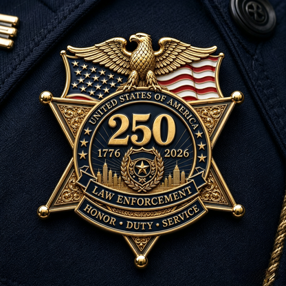 ⚡️Flash Sale 49% OFF - America 250 Law Enforcement Brooch