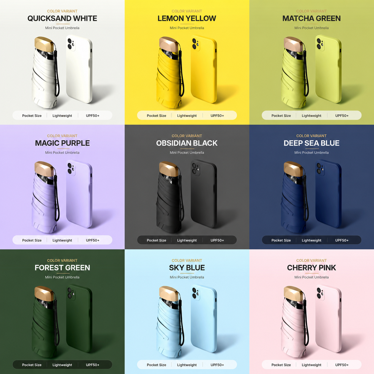 ☀️Say Goodbye to Bulky Umbrellas-Dual-Purpose Portable Capsule Umbrella