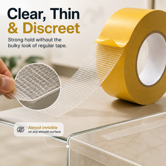 🔥 Heavy-Duty Double-Sided Grid Tape – Strong Hold, Easy Tear & Clean Removal
