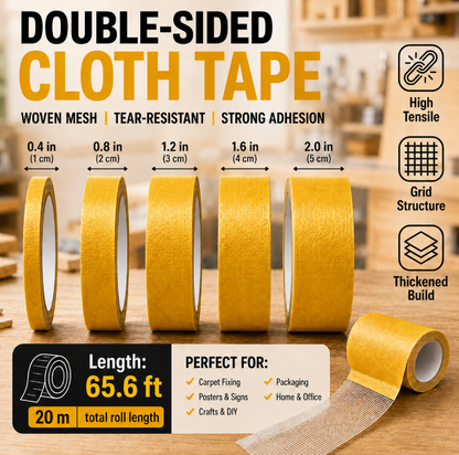 🔥 Heavy-Duty Double-Sided Grid Tape – Strong Hold, Easy Tear & Clean Removal