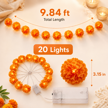 🌼 Chrysanthemum LED Lights for Halloween & Altars