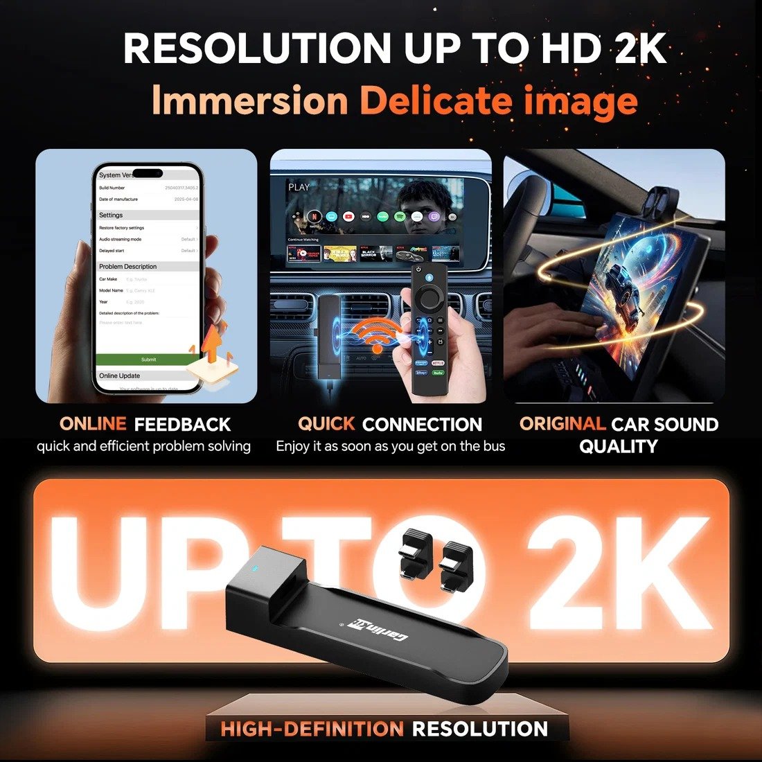 Wireless CarPlay & Android Auto HDMI Streaming Adapter