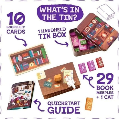📚🎲Cooperative Stacking Game | Skill & Balance Card and Book Tower Game in Travel Tin