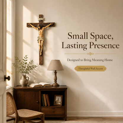 Renaissance Catholic Wall Crucifix 🏡 Resin Jesus Christ Wall Cross