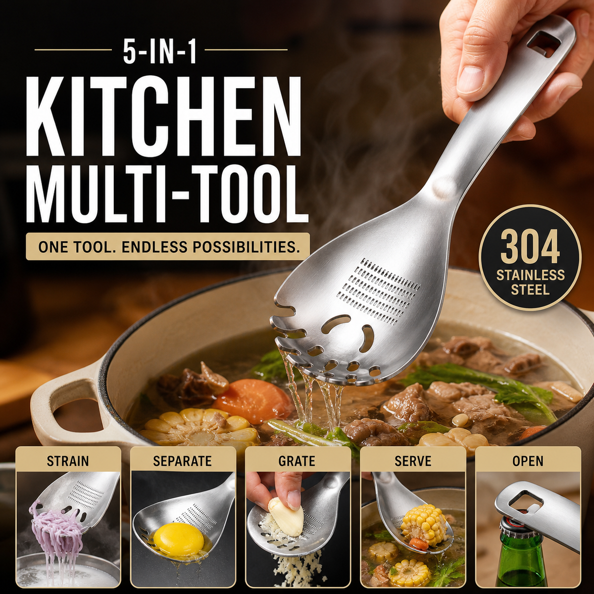 🥳2026 HOT SALE🥳🥄Stainless Steel Spoon 🏠✅