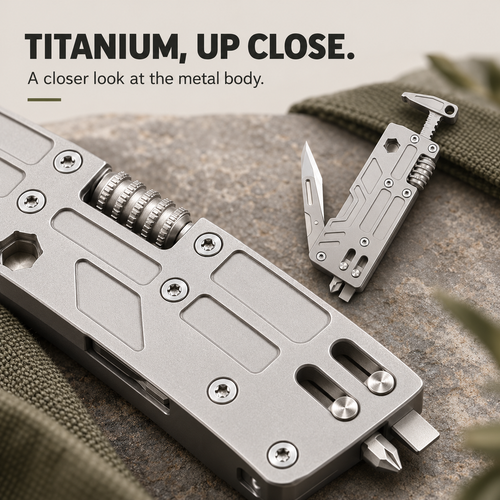 🛠️ Portable Titanium 10-in-One Outdoor Multi-Function Tool