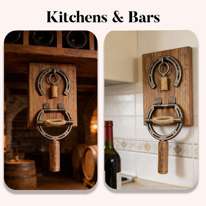 Wall Mounted Horseshoe Bottle Opener