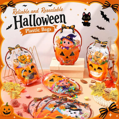 🎃Halloween Goodie Bags Plastic Candy Gift Bags with Handle