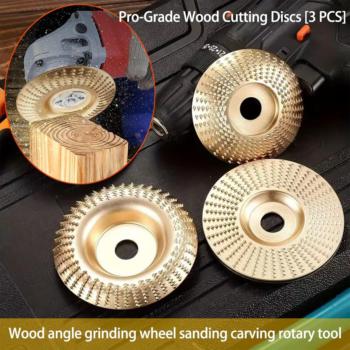 3PCS Wood Carving Disc Set