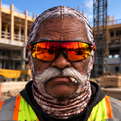 Foreman funny face-print ski mask, dark tone