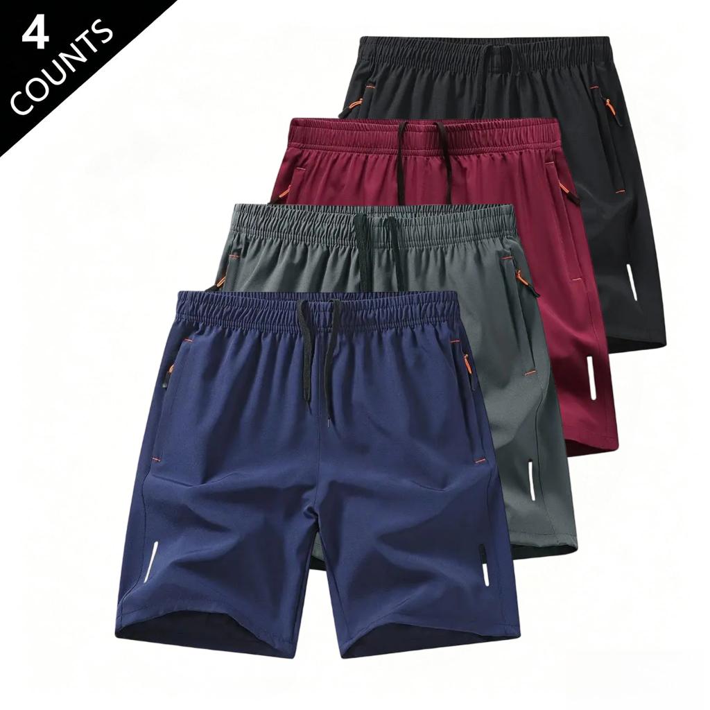 👖☀️ Summer Casual Men’s solid-color shorts with zippered pockets