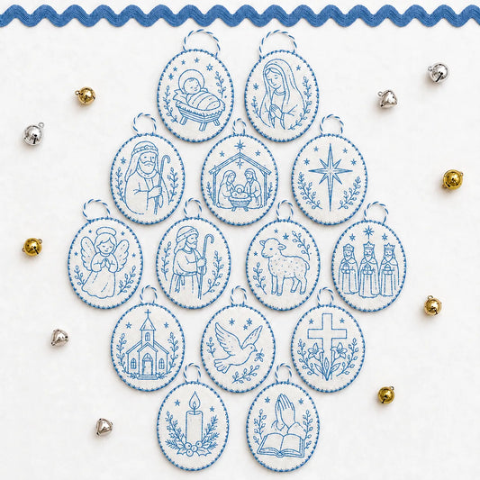 🧵Beginner-Friendly DIY Heirloom Oval Embroidery Ornament Kit Collection | Complete Kit with All Tools & Step-by-Step Guide Included 💕