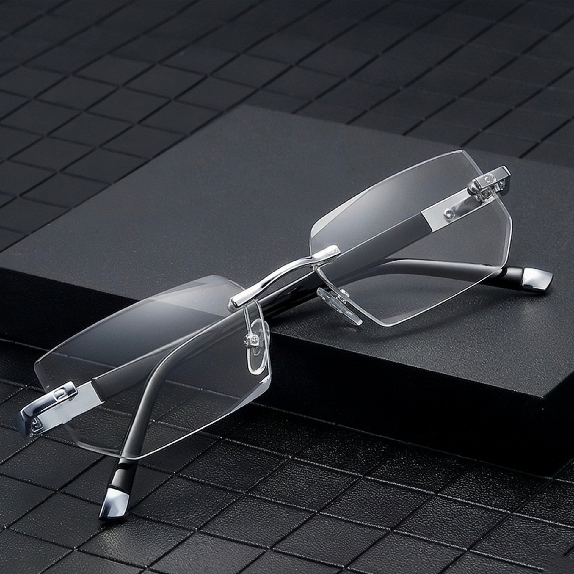🔥 Intelligent Auto-Focus Zoom Glasses👓 - Blue Light Blocking & Anti-Eye Strain Rimless Eyewear