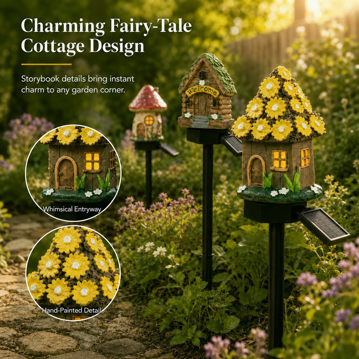 ✨Last Day: 49% OFF🔥Solar Fairy-Tale Mushroom Cottage Garden Light – Whimsical Warm Glow for Paths, Patios & Flower Beds 🍄🌙