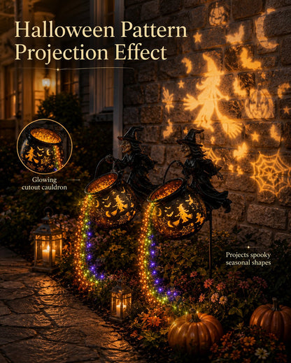 🔥Last Day 49% OFF🎃Halloween Witch Cauldron Garden Light