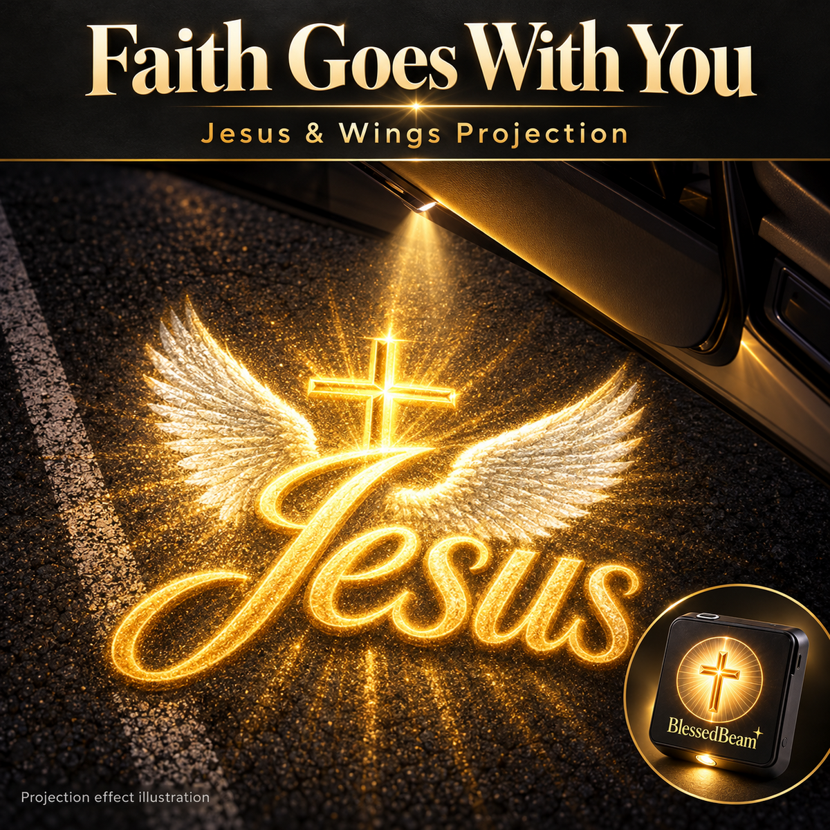 Christian Car Door Projector Light