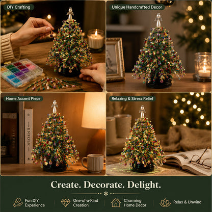 🎄✨ DIY Beaded Christmas Tree Kit – 🎅Create Your Own Sparkling Holiday Decoration
