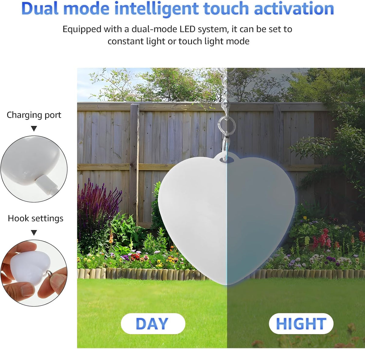 Heart-shaped Handbag Light – USB Rechargeable Touch-Sensitive Wallet Light