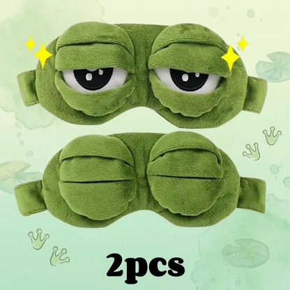 🐸3D Frog Eye Mask - Cotton-Plush Soft Cute 3D Shaping Cartoon Blindfold
