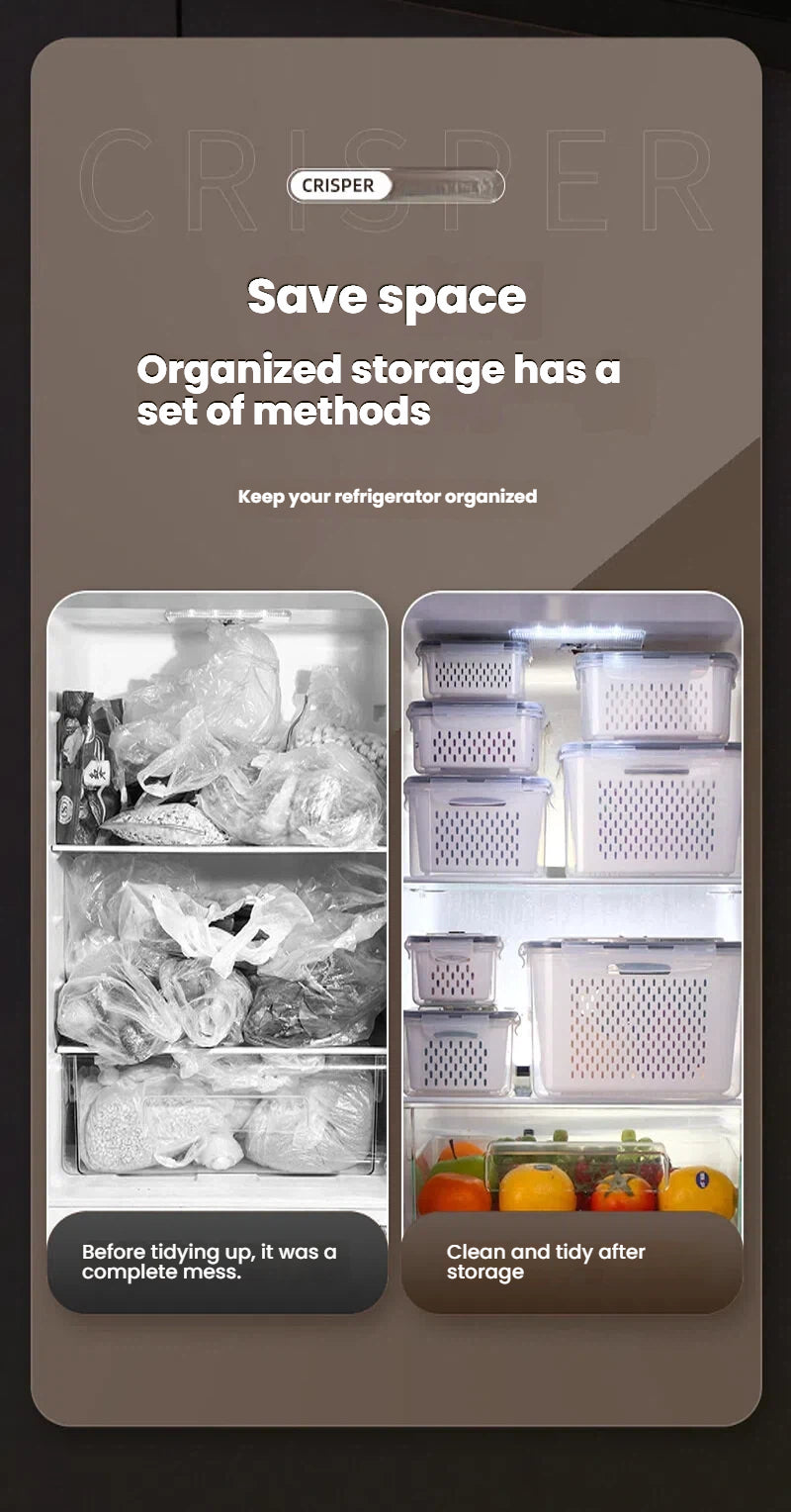✨ Keep Food Fresh Up to Longer! 🍓 KEMETHY 10 Pack Fruit Storage Containers with Colanders 🥬 BPA-Free Produce Saver Set 💧 Leakproof Fridge Organizer for Fruits, Vegetables, Berries, Salad, Meat & More 🏡