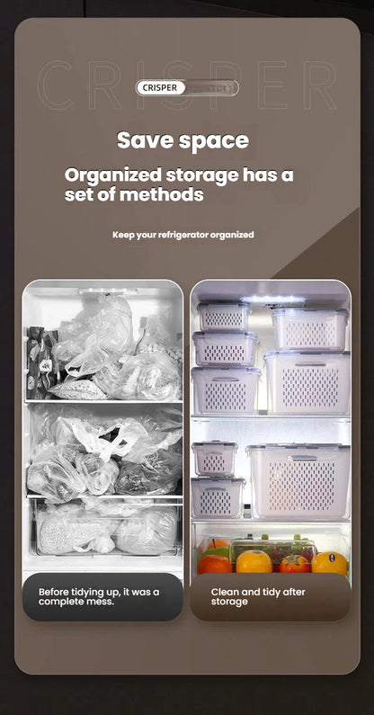 ✨ Keep Food Fresh Up to Longer! 🍓 KEMETHY 10 Pack Fruit Storage Containers with Colanders 🥬 BPA-Free Produce Saver Set 💧 Leakproof Fridge Organizer for Fruits, Vegetables, Berries, Salad, Meat & More 🏡