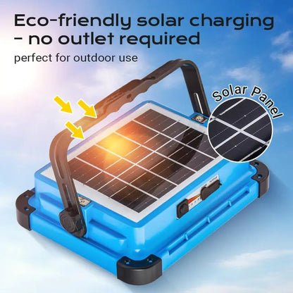 🎁Solar Rechargeable LED Work Light – 288 LEDs, Magnetic & Waterproof
