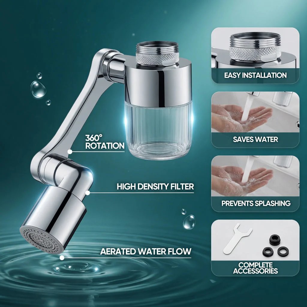 1440° Rotating Faucet Extender Aerator