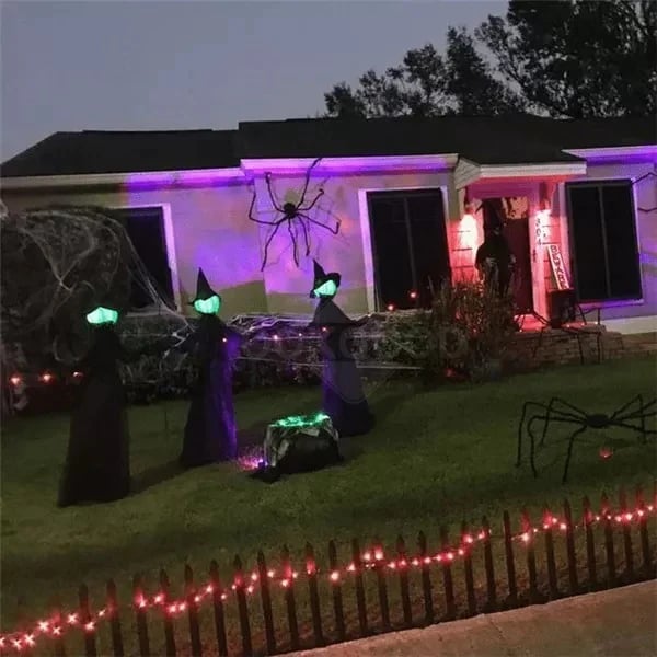 🎃HOT SALE ❤️‍🔥🧙‍♀️Lighted Halloween Witch Stake For Halloween Decoration🎃