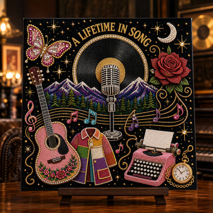 🎤 Premium 3D Pearl Dolly Country Music Tribute Art Kit | Luxury Flocked Canvas with Scratch-Resistant Non-Fading Acrylic Resin Pearls & Faceted Drills DIY Keepsake Decor 💎✨