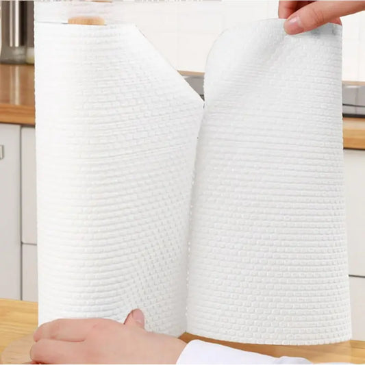 🧽✨ 50PCS Reusable Cleaning Rags Roll – Washable Multi-Purpose Kitchen Dish Towels for Everyday Cleaning 🏡