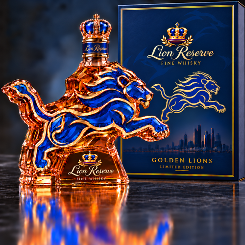 🦁 Lions Pride Collector’s Bottle 👑 Sculpted Lion Design & Gift Box