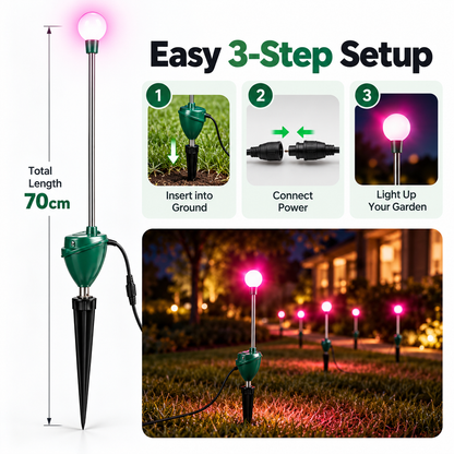 RGB Dancing Firefly Garden Lights – 7-Color Motorized Outdoor Landscape Stake Lights